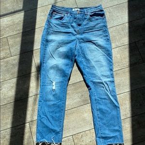 Tall madewell high rise slim crop boy jeans